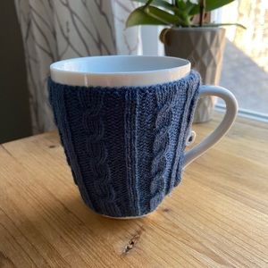 NEW White Winter Coffee Mug with Blue Sweater Mugs for Holidays Holiday Cups Cup